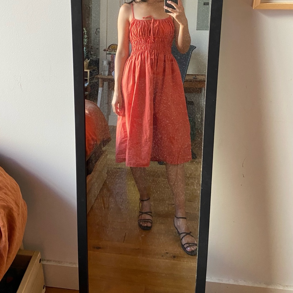Ciao Lucia Gabriela dress in terracotta